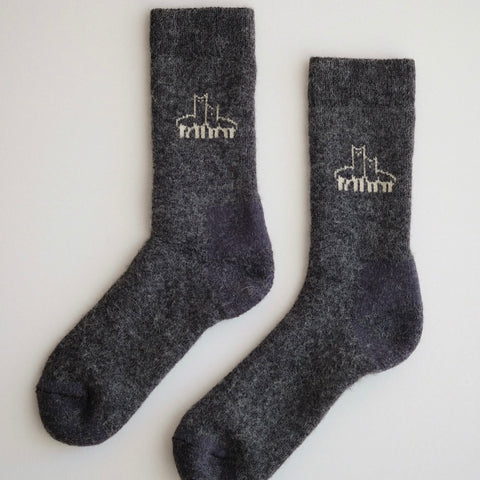 Alpaca Socks Dark Grey