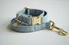 Dog Collar Wool Light Blue