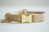 Dog Collar Wool Beige