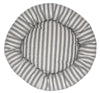 Round Dog Bed Hamptons Grey Blue