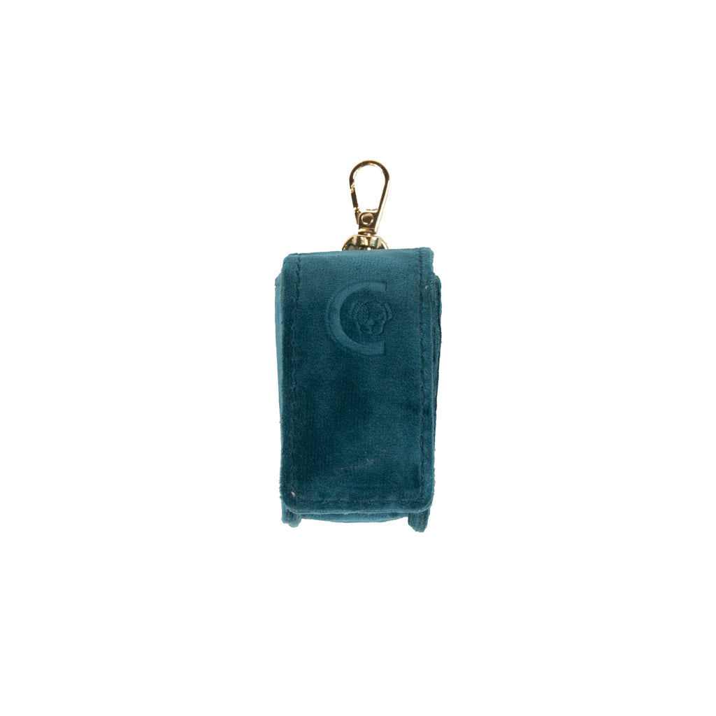 Poop Bag Square Velvet Emerald