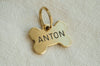 Bone Shaped Brass Dog Tag -  Regular