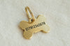 Bone Shaped Brass Dog Tag -  Regular