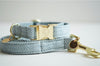 Dog Leash Wool Light Blue