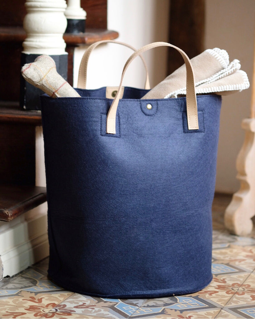 Felt Storage Basket Navy