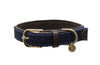 Plaited Nylon Dog Collar Navy